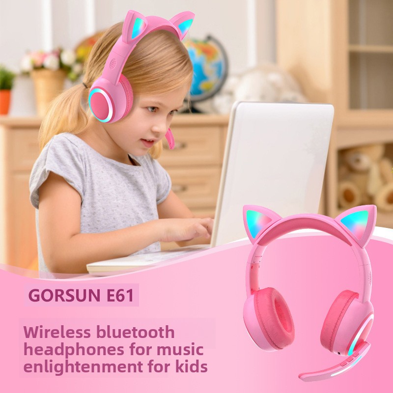 Cat Ear Bluetooth Headset Led - Casque Bluetooth avec oreilles de chat