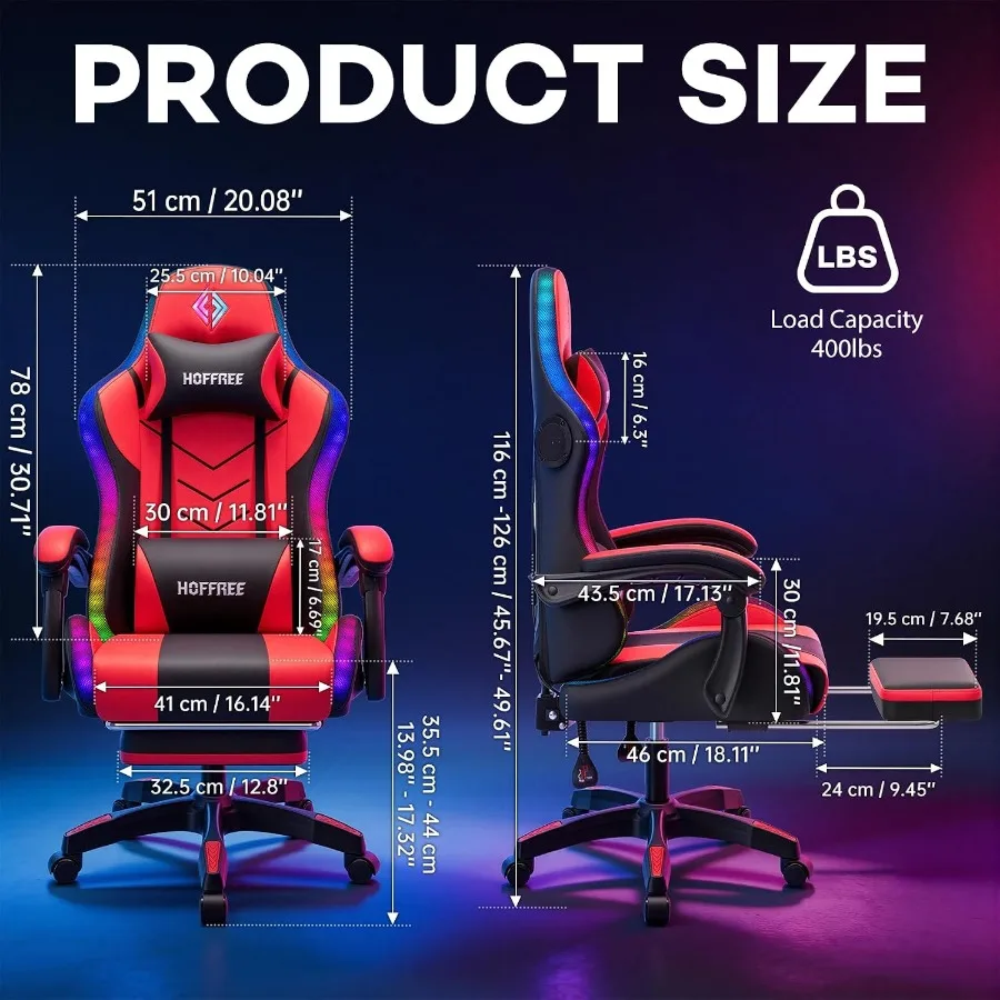 Chaise de jeu RGB avec haut-pa - Speakers avis et prix