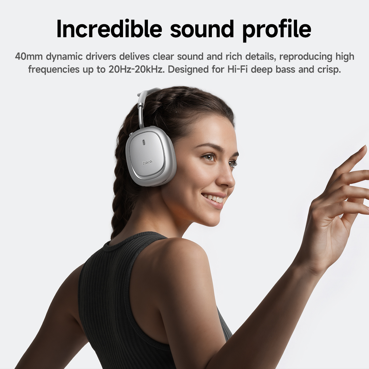 Casque Bluetooth 6.0 à réducti - Anc Wireless Over Ear Headphones avis et prix