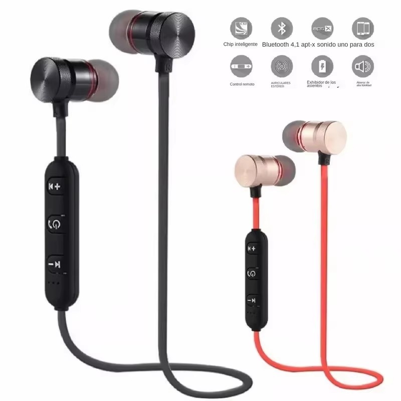 1/2/3/4 écouteurs Bluetooth à  - Magnetic Neckband Sports Earphones avis et prix