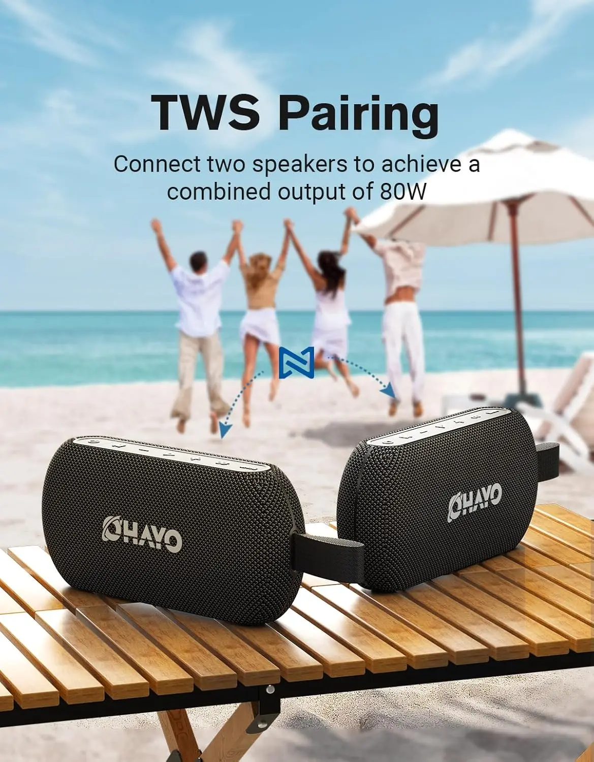 OHAYO Enceinte Bluetooth Porta - Portable Bluetooth Speaker Waterproof Ipx7 avis et prix